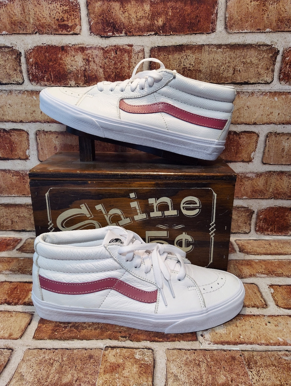Pre-owned Vans Sk8 Leather Mids